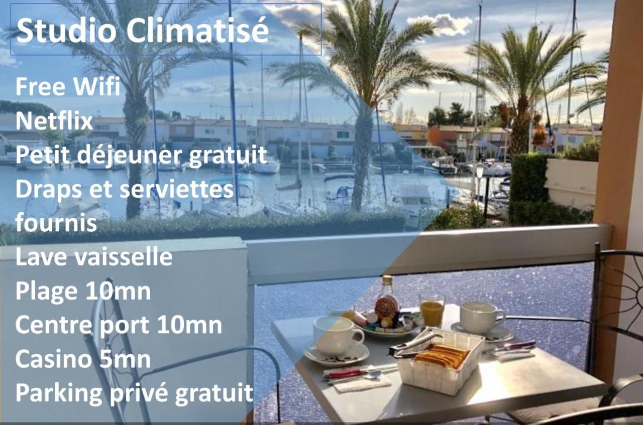 Cap Capistol Studio Le Cap D'Agde Vue Port Εξωτερικό φωτογραφία